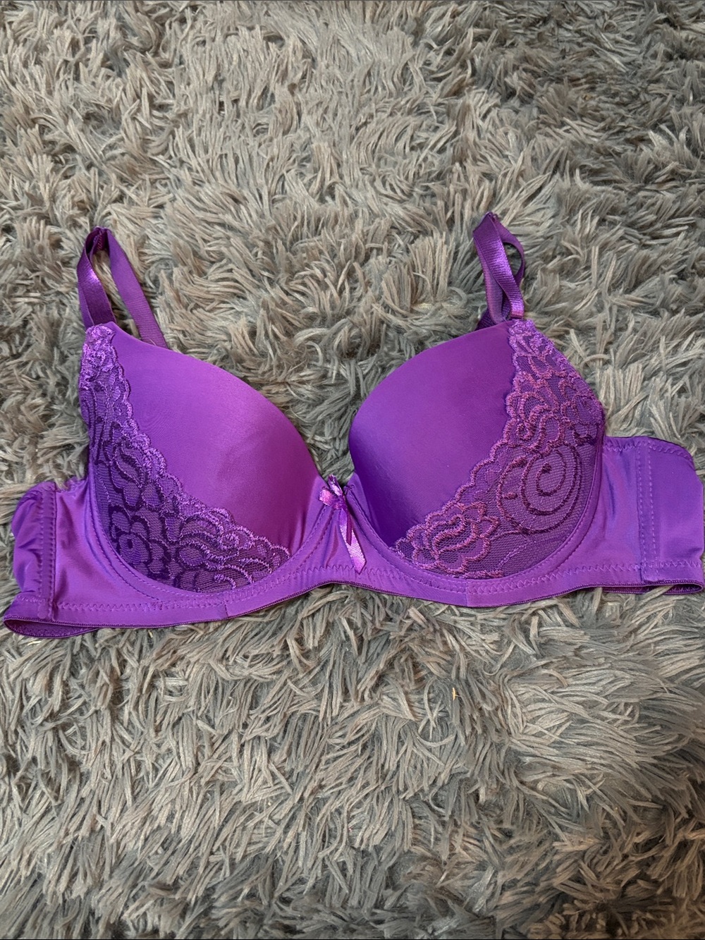 Mamia Purple Lace Push-Up Bra 38D EUC